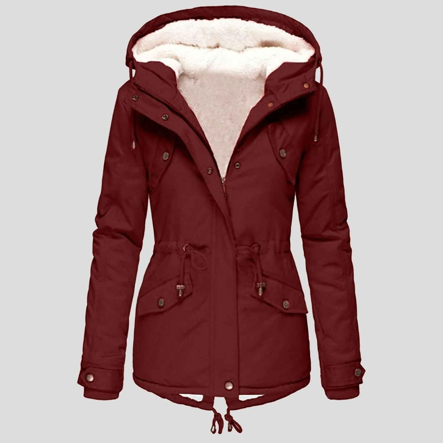 Womens Fashion Fleece Thicken Coat Down Jacket Cotton Jacket Lightweight Down Jacket Quilted Parka Jacket Puffer