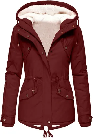Womens Fashion Fleece Thicken Coat Down Jacket Cotton Jacket Lightweight Down Jacket Quilted Parka Jacket Puffer