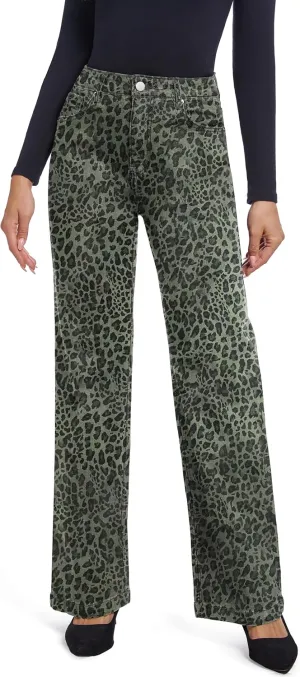 Women's Jeans Straight Leg Casual High Waisted Stretch Trendy Black Pull On Jeans for Women