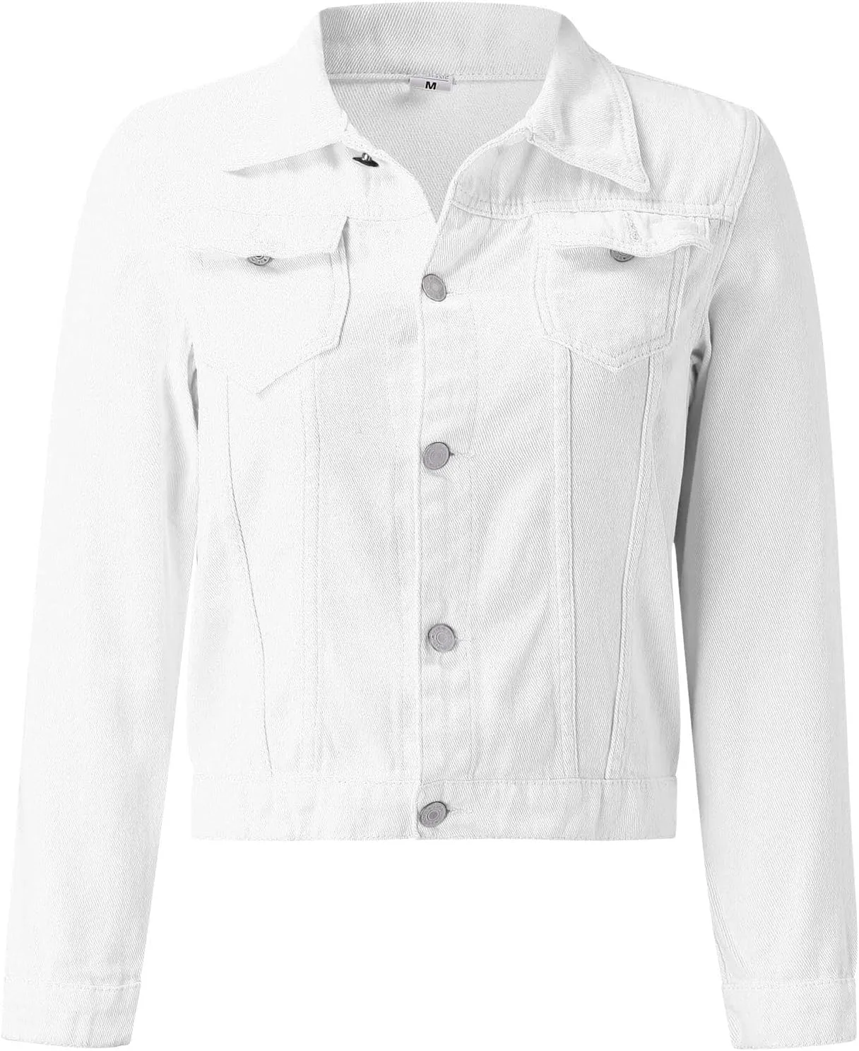 Womens Long Sleeve Short Denim Jackets Lightweight Cropped Jean Jacket Coats for Women Summer Trendy