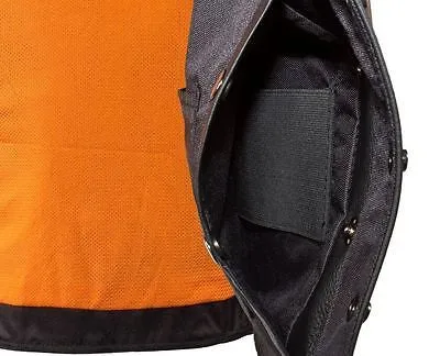 WOMEN'S MOTORCYCLE RIDERS DISTRESSED 8 POCKET LEATHER VEST WITH SIDE LACES