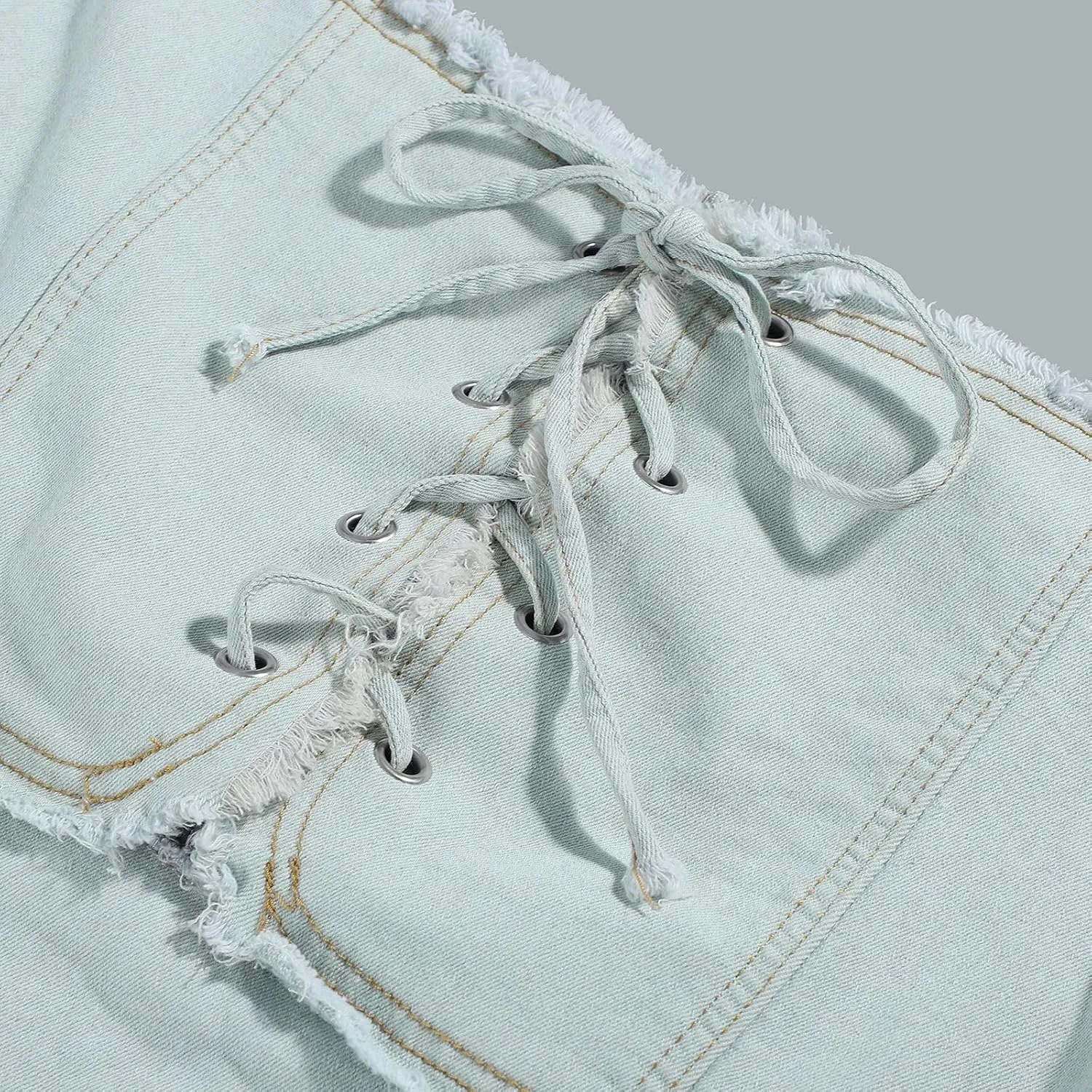 Women's Skirt Bodycon Denim Mini Skirt High Waisted Jean Skirts Fringed Frayed Stretch Casual Short Skirts