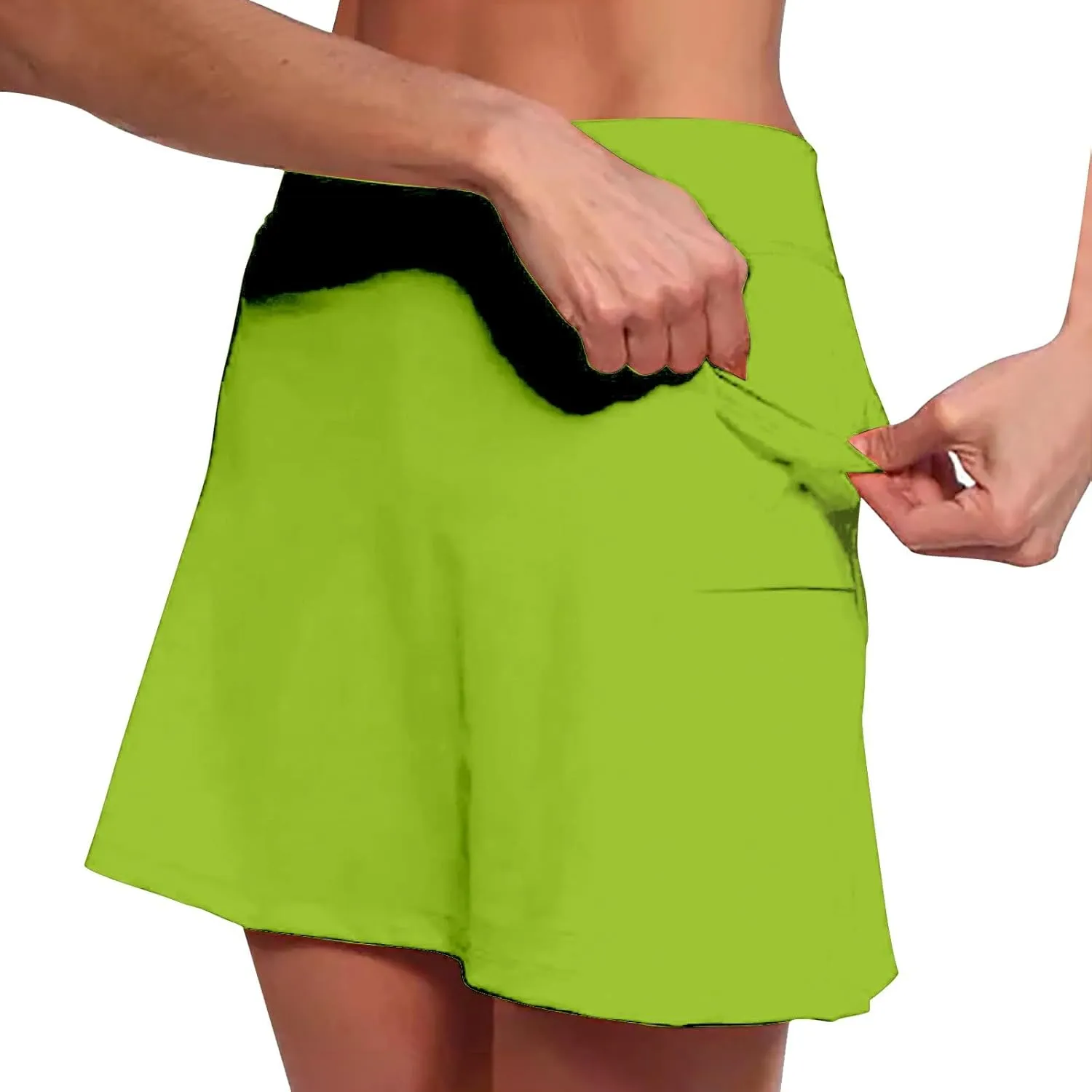 Womens Skorts with Pockets Tummy Control Plus Size Skorts for Women High Waist Athletic Sports Pants Skirt Casual Shorts