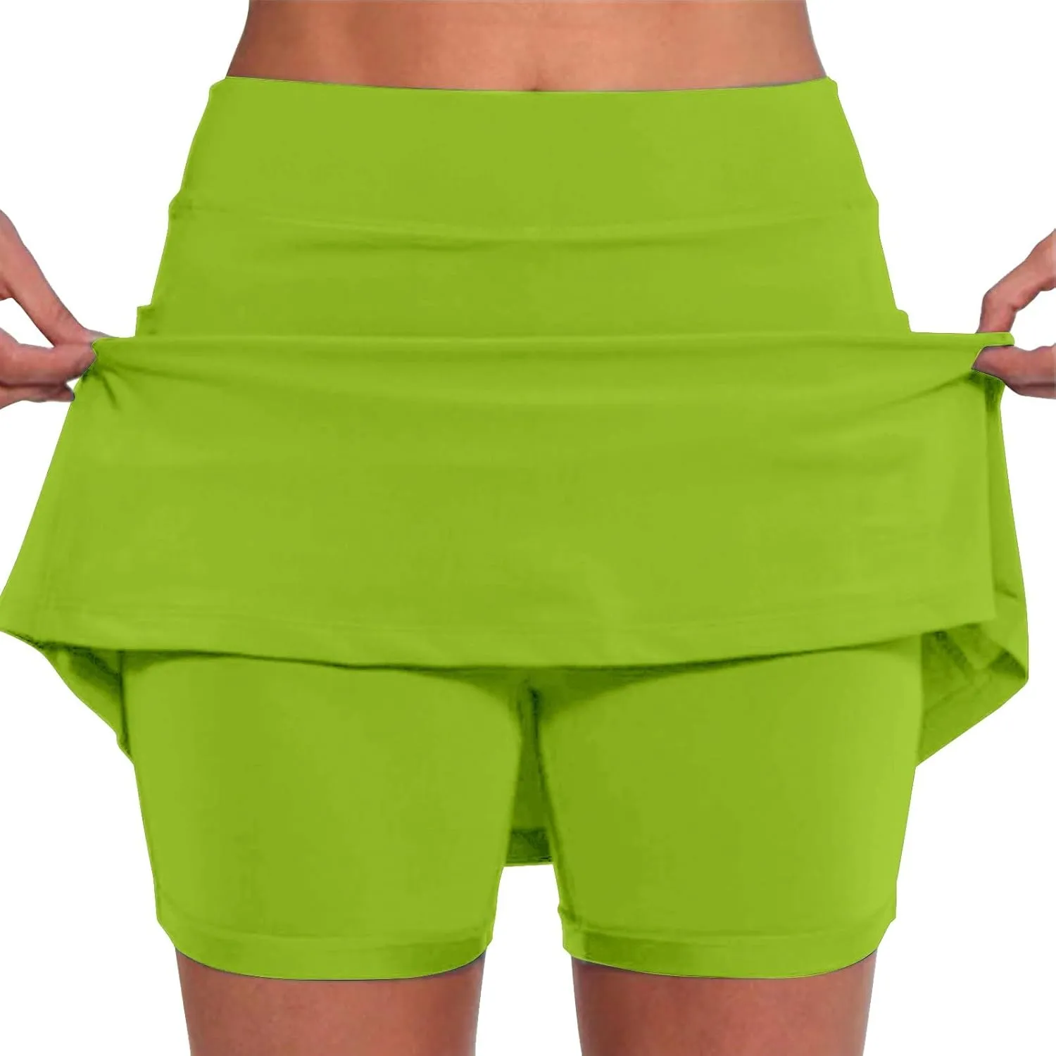 Womens Skorts with Pockets Tummy Control Plus Size Skorts for Women High Waist Athletic Sports Pants Skirt Casual Shorts