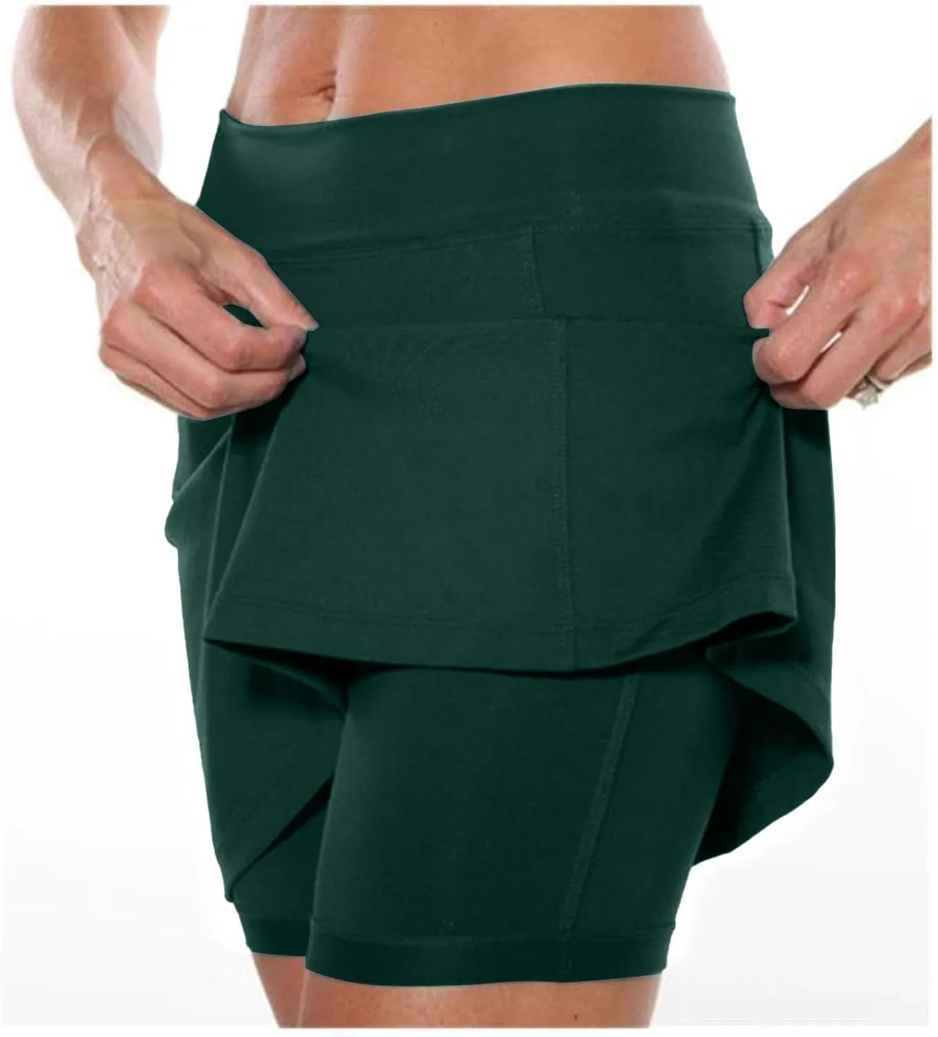 Womens Skorts with Pockets Tummy Control Plus Size Skorts for Women High Waist Athletic Sports Pants Skirt Casual Shorts