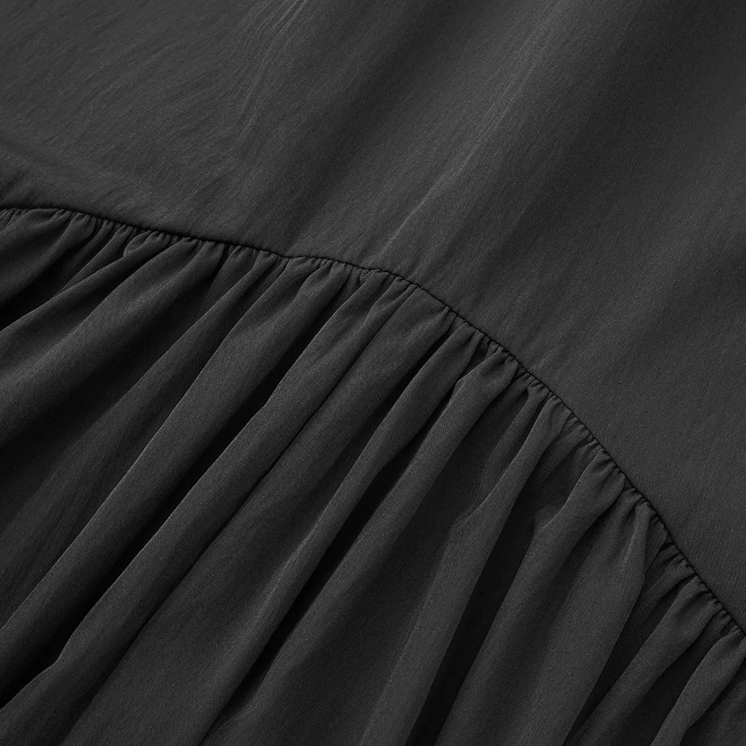Womens Summer Vacation Beach Maxi Skirts Elastic High Waist Tiered Skirt A Line Ruffle Swing Long Dress