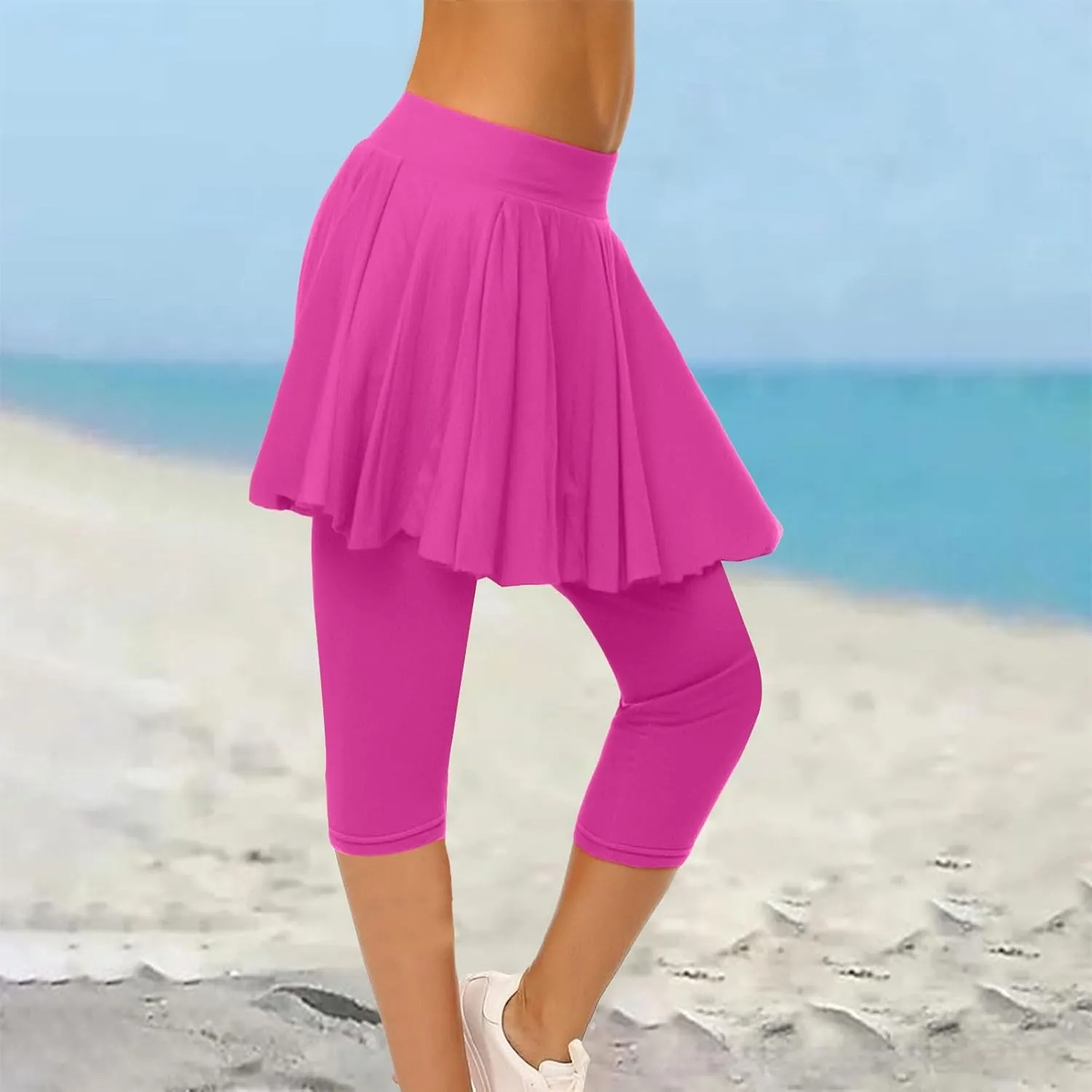 Womens Tennis Skirts with Leggings Athletic Golf Running Leggings with Skirt High Waisted Yoga Pickleball Skorts