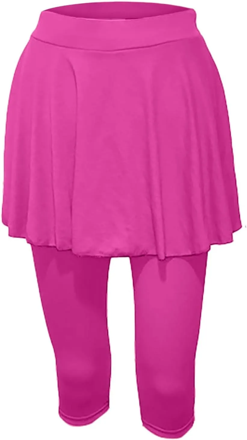 Womens Tennis Skirts with Leggings Athletic Golf Running Leggings with Skirt High Waisted Yoga Pickleball Skorts