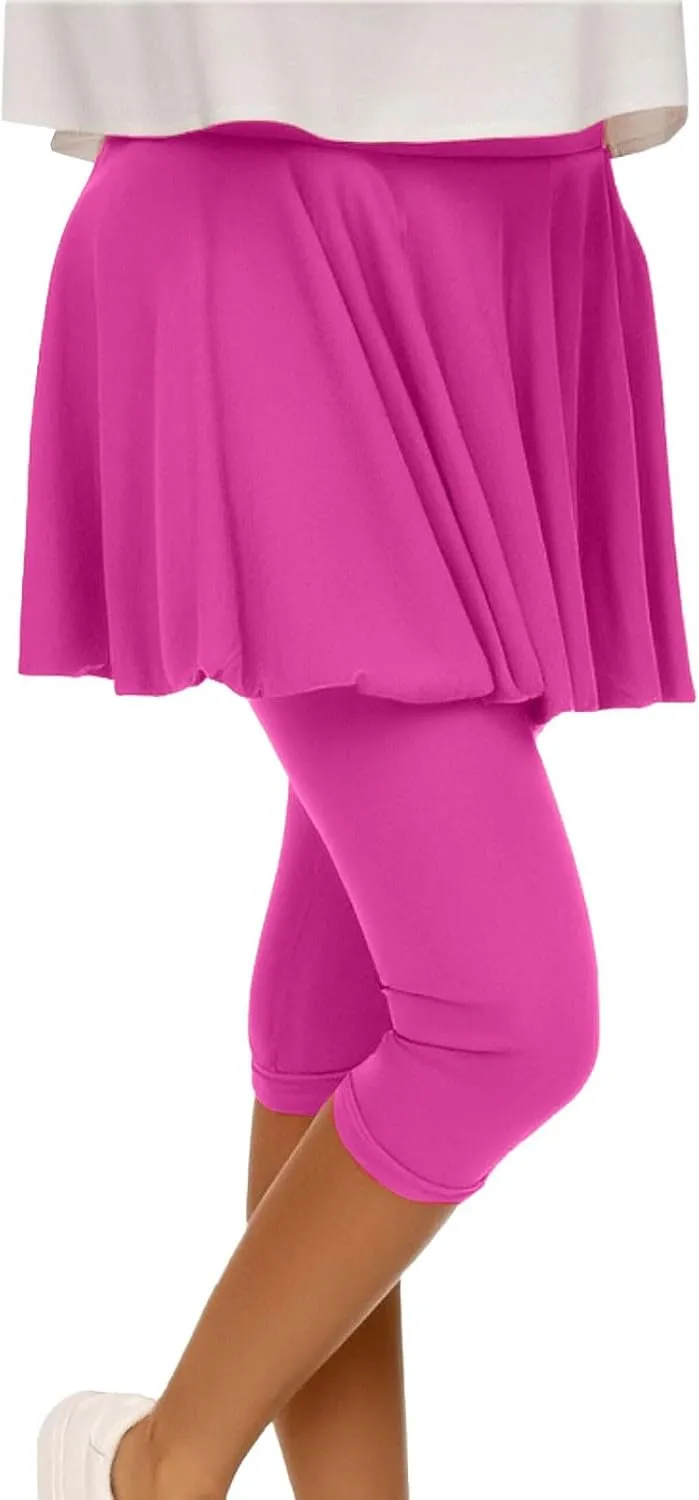 Womens Tennis Skirts with Leggings Athletic Golf Running Leggings with Skirt High Waisted Yoga Pickleball Skorts