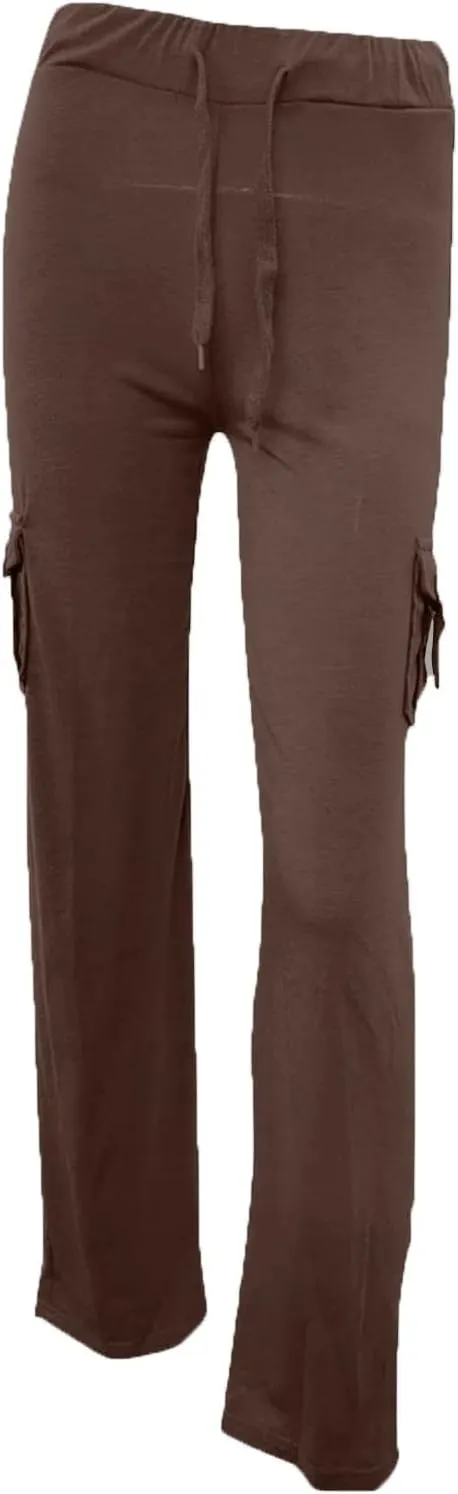 Womens Wide Leg Yoga Pants cargo wide leg pants Plus Size Flare Leggings Baggy Pants Flare Yoga Pants with Pockets