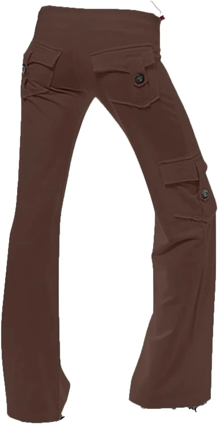 Womens Wide Leg Yoga Pants cargo wide leg pants Plus Size Flare Leggings Baggy Pants Flare Yoga Pants with Pockets