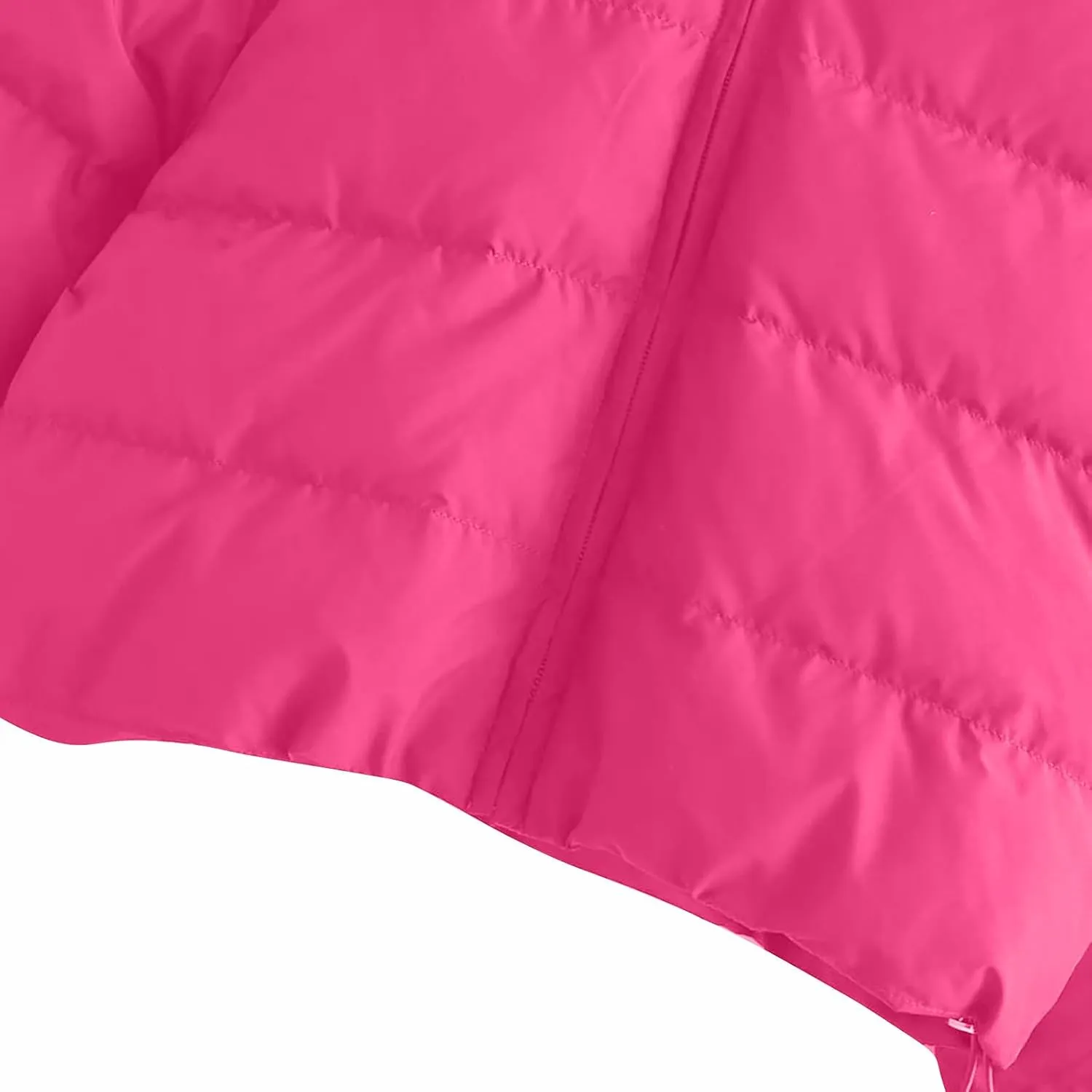 Women's Winter Casual Crop Puffer Jacket Teen Girl Hooded Cotton Padded Jacket Y2K Pockets Baggy Short Coats