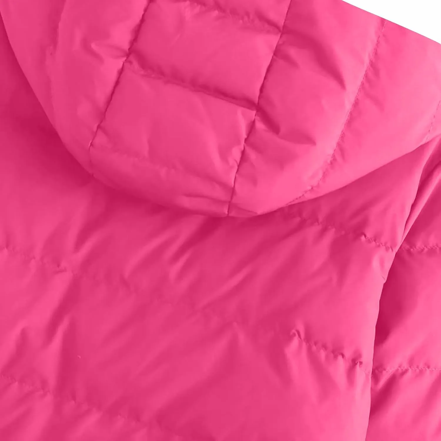 Women's Winter Casual Crop Puffer Jacket Teen Girl Hooded Cotton Padded Jacket Y2K Pockets Baggy Short Coats