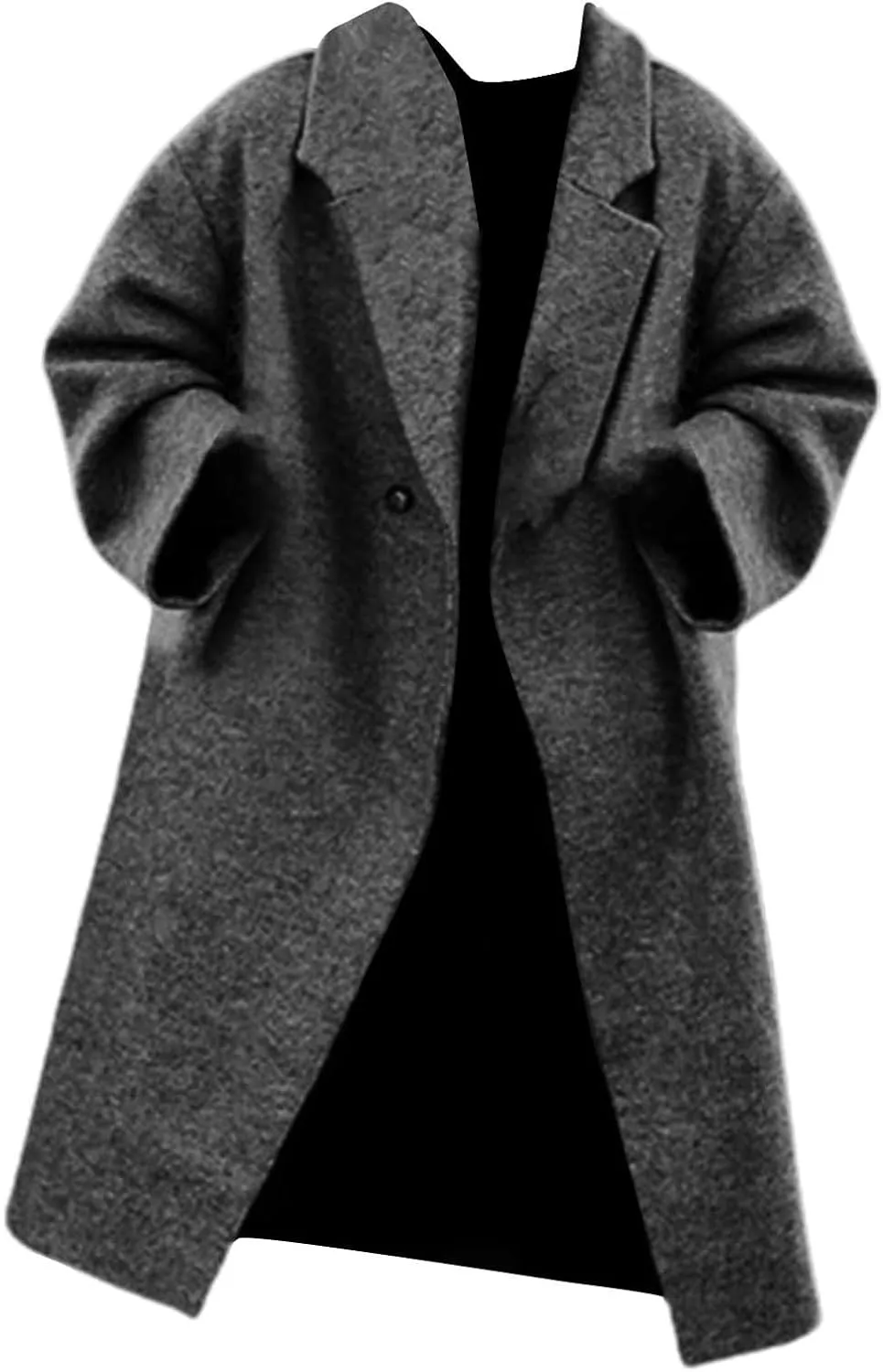 Womens Winter Coat Winter Button Down Lapel Plush Plaid Coat Loose Long Coat Long Coats for Women Long Coats for