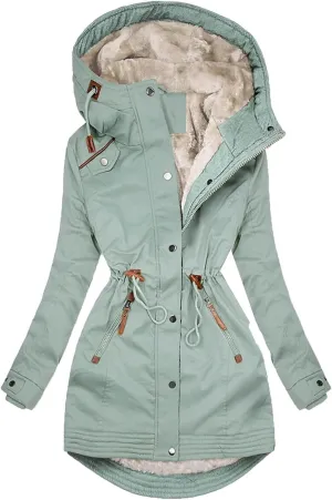 Womens Winter Coats Fleece Lined Hooded Jacket Waterproof Puffer Jacket Plus Size Parka Coat Warm Outerwear Snow Coats