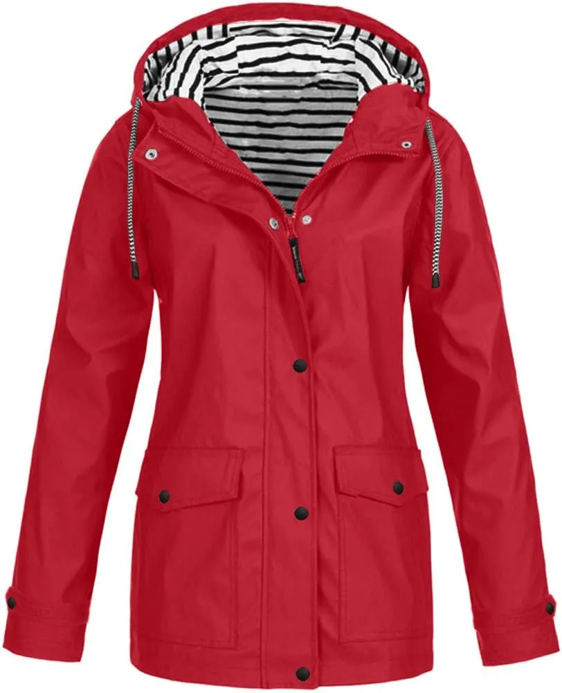 Women's Winter Jacket Quilted Puffer Parka Outdoor Coat Plus Women's Coat Mountain Windbreaker Hooded Raincoat