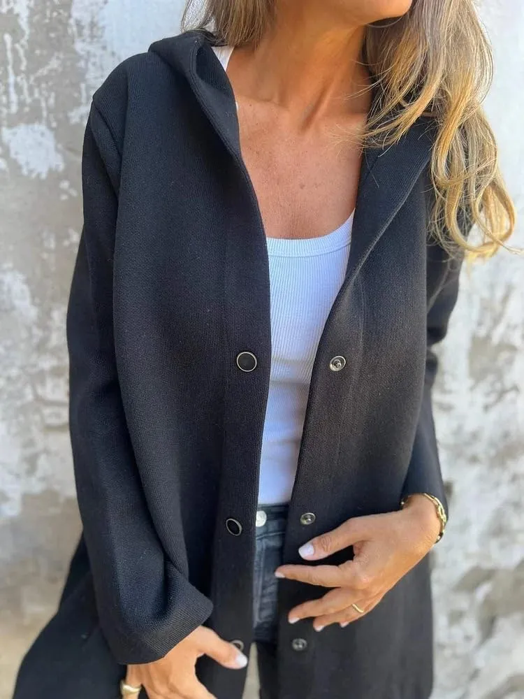 Women's Winter Wool Coat Casual Long Sleeve Button Down Shacket Jacket Plus Size Lapel Tartan Trench Coat with Pockets
