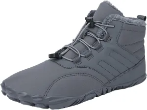 Work Boots for Men Cowboy Style Hiking Sneakers Shoes with Fur Lined Working Shoes for Women Wide Width Waterproof Platform Shoes Work Hike Grounded Footwear