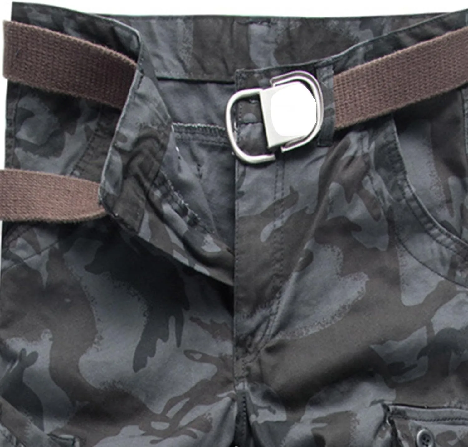 Work Pants for Men Cargo Trousers Hiking Pants 8 Pocket Plain Comfort Breathable Outdoor Mens Sweatpants with Baggy