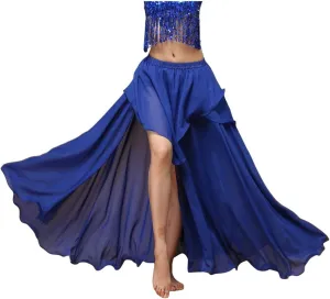 Wuchieal Women's Fairy Belly Dance Skirt Large Swing Skirts Women Belly Dancing Practice Skirt