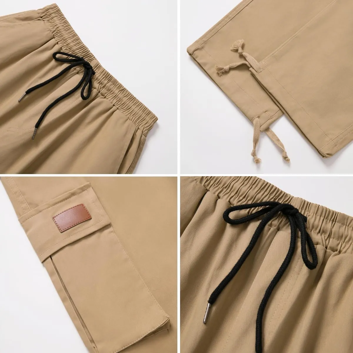 WZIKAI Mens Cargo Pants Casual Joggers Hiking Pants Loose Straight Athletic Workout Sweatpants with Pockets