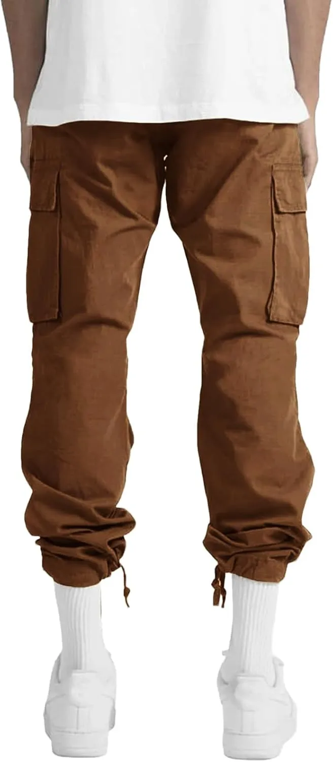 WZIKAI Mens Cargo Pants Casual Joggers Hiking Pants Loose Straight Athletic Workout Sweatpants with Pockets