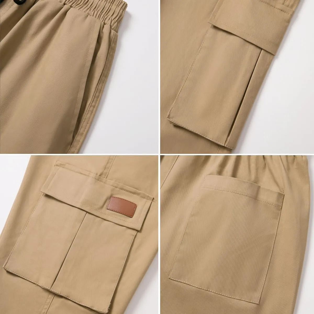 WZIKAI Mens Cargo Pants Casual Joggers Hiking Pants Loose Straight Athletic Workout Sweatpants with Pockets