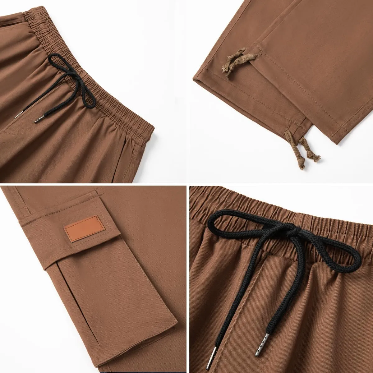 WZIKAI Mens Cargo Pants Casual Joggers Hiking Pants Loose Straight Athletic Workout Sweatpants with Pockets