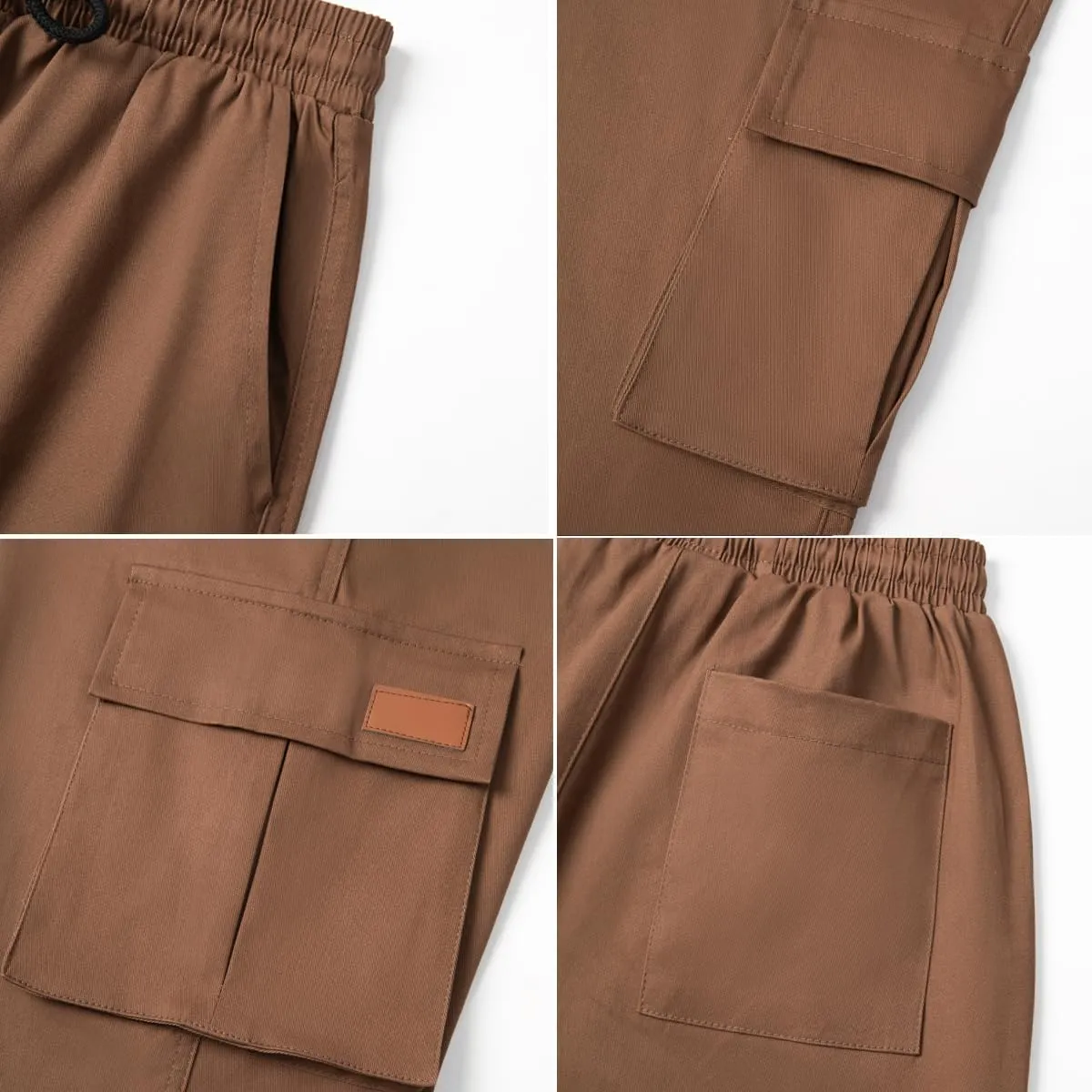 WZIKAI Mens Cargo Pants Casual Joggers Hiking Pants Loose Straight Athletic Workout Sweatpants with Pockets