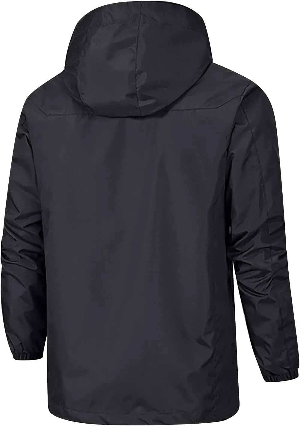 Ymosrh Jacket Lightweight Waterproof Rain Jacket with Hood Outdoor Raincoat Softshell Jacket for Hiking Travel, XL-5XL