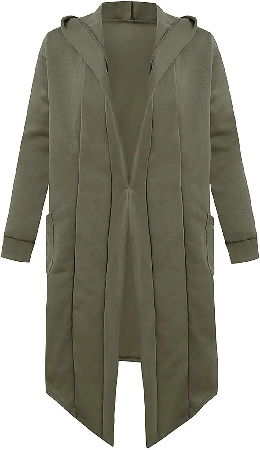 Ymosrh Light Rain Jacket Mens Men's Slim Long Hooded Cardigan Warm Woolen Coat Jacket Jackets for Men Waterproof